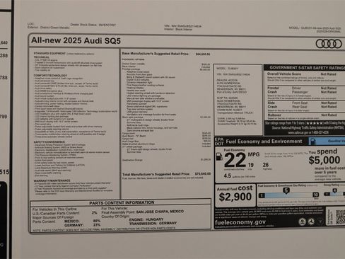 New 2025 Audi SQ5 Prestige image 31