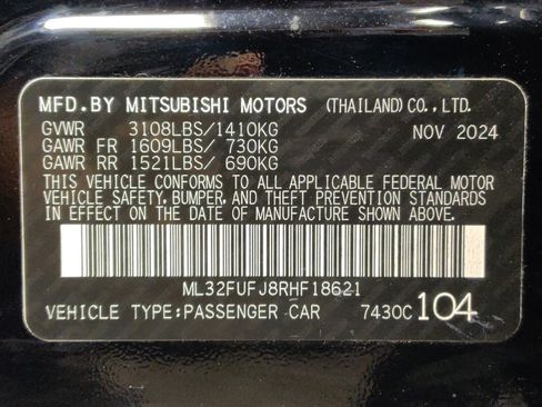 Used 2024 Mitsubishi Mirage G4 Black Edition FWD image 33