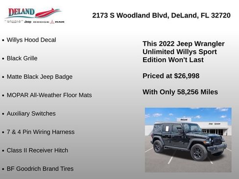 Used 2022 Jeep Wrangler Unlimited Sport AWD/4WD image 37