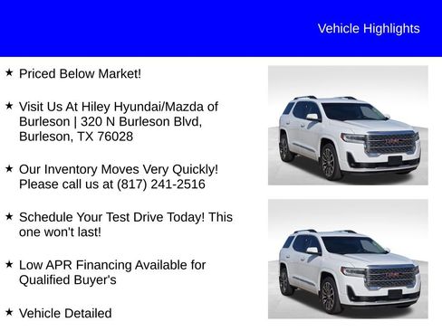 Used 2020 GMC Acadia Denali w/ Trailering Package image 11