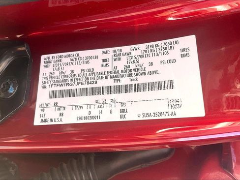 Used 2018 Ford F150 Raptor w/ Equipment Group 802A Luxury image 28