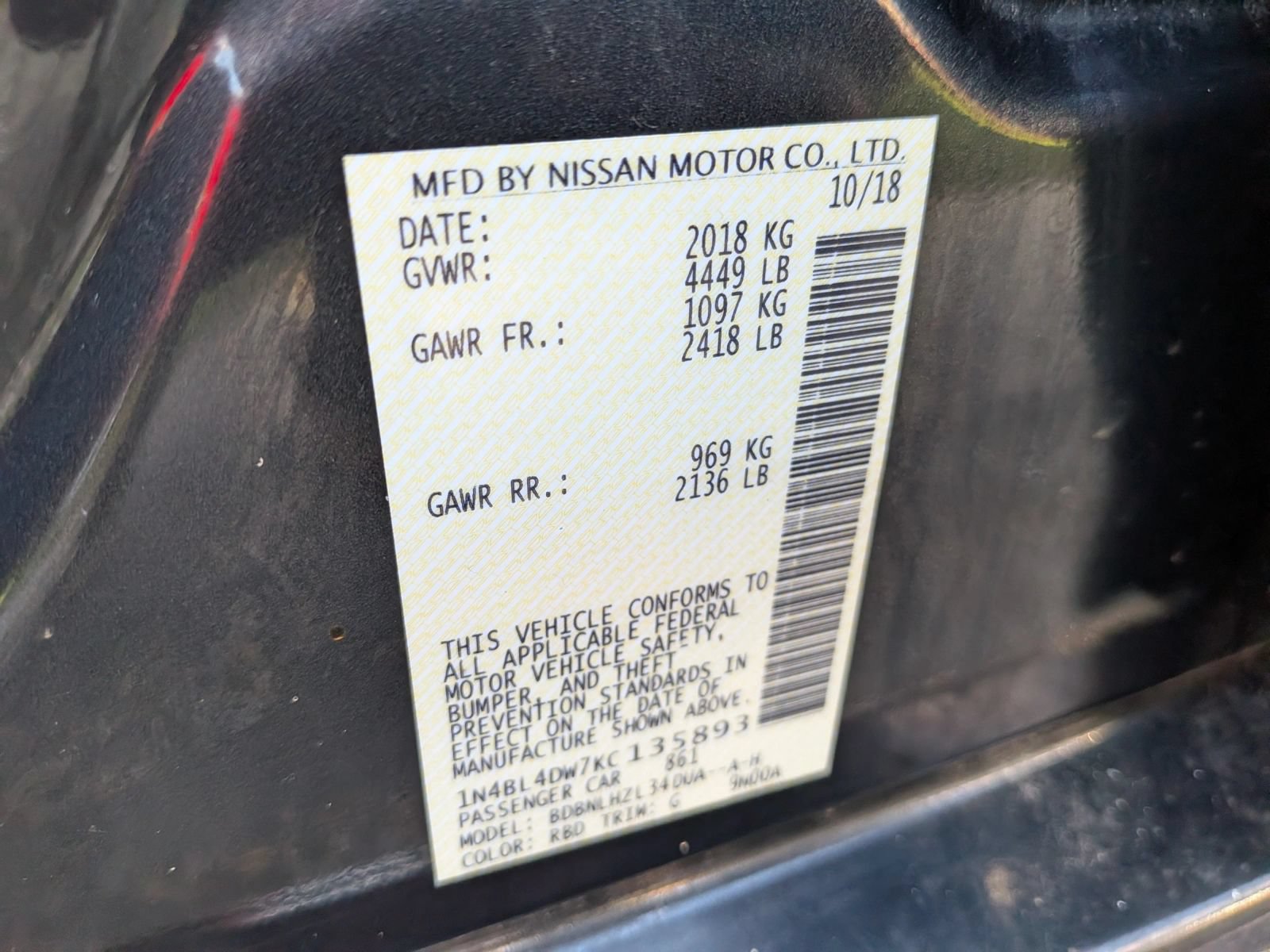Used 2019 Nissan Altima 2.5 SV AWD/4WD image 59