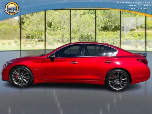 Used 2018 INFINITI Q50 Red Sport 400 w/ Sensory Package (Sport) RWD image 8