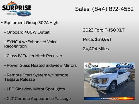 Used 2023 Ford F150 XLT w/ Equipment Group 302A High RWD image 7