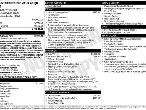 Used 2022 Chevrolet Express 2500 w/ Safety Package RWD image 33