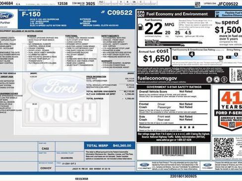 Used 2018 Ford F150 XLT w/ Equipment Group 302A Luxury RWD image 4