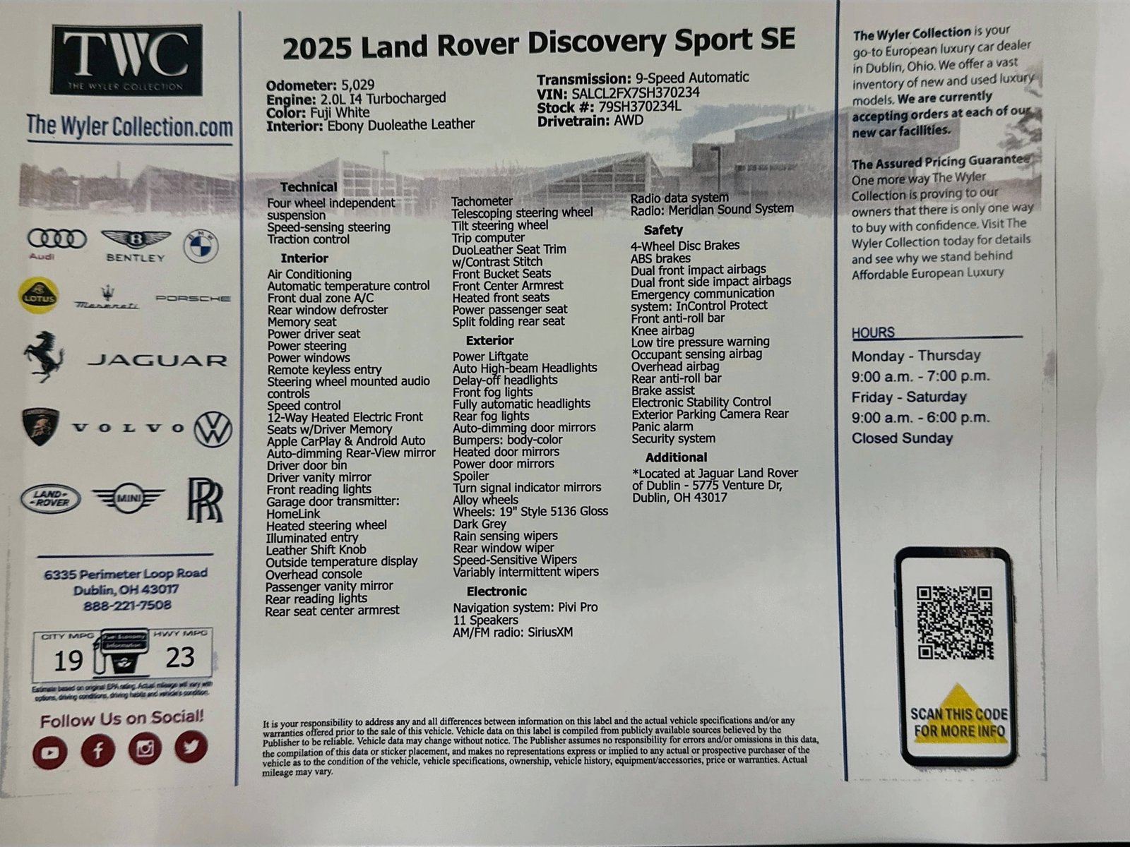Used 2025 Land Rover Discovery Sport Dynamic SE AWD/4WD image 47