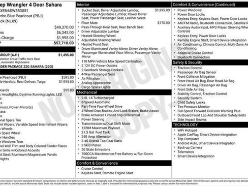Certified 2025 Jeep Wrangler Unlimited Sahara w/ Safety Group AWD/4WD image 8