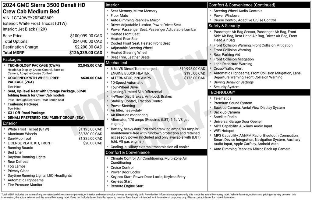 Used 2024 GMC Sierra 3500 Denali w/ Technology Package AWD/4WD image 14