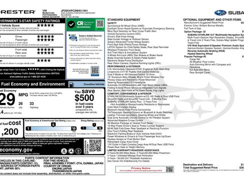 Used 2022 Subaru Forester Limited w/ Popular Package #2 image 11