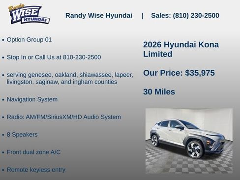 New 2026 Hyundai Kona Limited AWD/4WD image 5