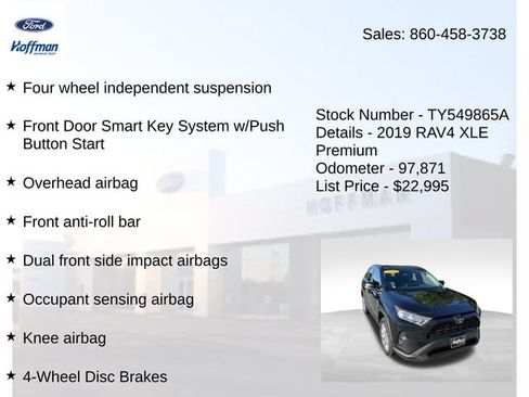 Used 2019 Toyota RAV4 XLE Premium w/ Cold Weather Package AWD/4WD image 20