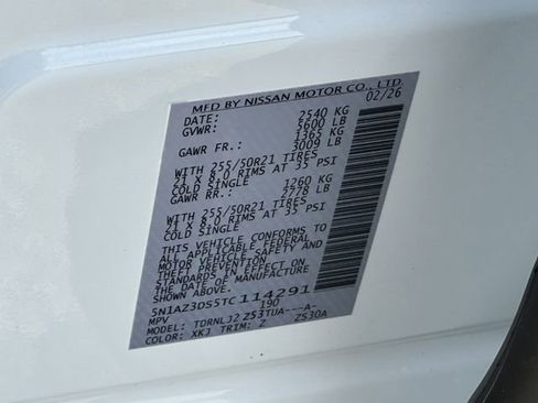 New 2026 Nissan Murano Platinum w/ Cargo Package AWD/4WD image 26