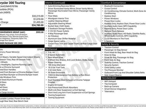 Used 2021 Chrysler 300 Touring w/ Driver Convenience Group image 25