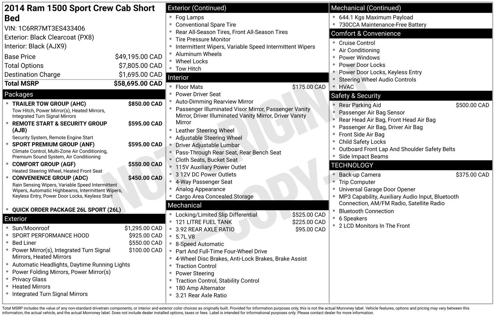 Used 2014 RAM 1500 Sport w/ Trailer Tow Group AWD/4WD image 4