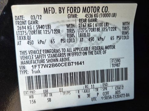 Used 2012 Ford F250 Lariat w/ Lariat Ultimate Pkg AWD/4WD image 59