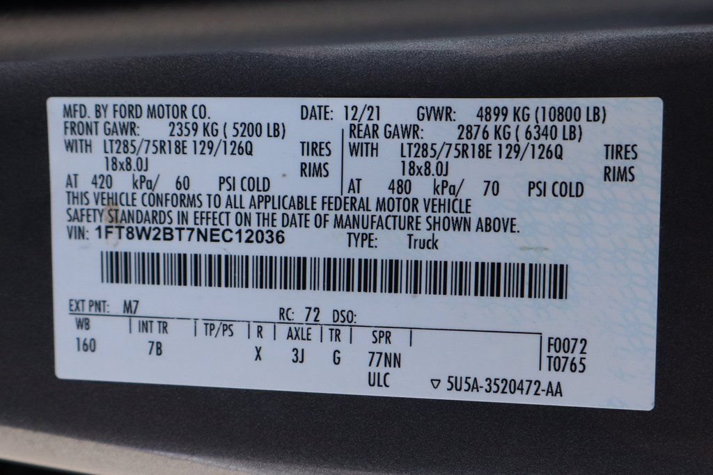 Used 2022 Ford F250 Platinum w/ Tremor Off-Road Package AWD/4WD image 67