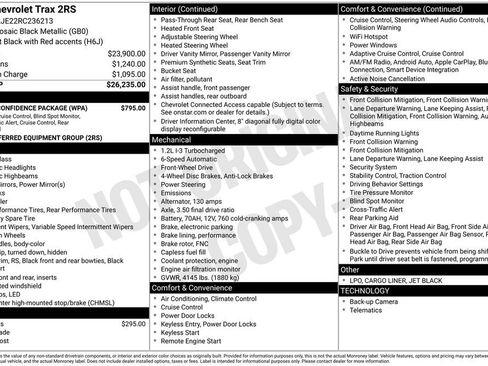 Certified 2024 Chevrolet Trax RS w/ Driver Confidence Package FWD image 10