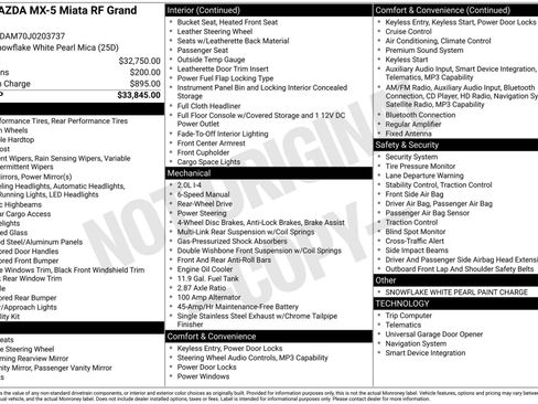 Used 2018 MAZDA MX-5 Miata RF Grand Touring image 29