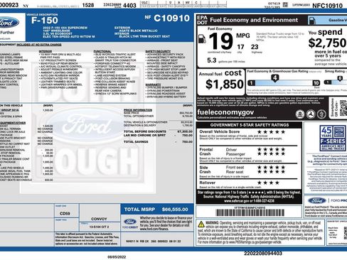 Used 2022 Ford F150 Lariat AWD/4WD image 50