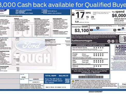 New 2025 Ford F150 Tremor w/ Equipment Group 402A High image 5