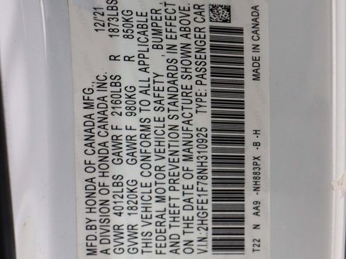 Used 2022 Honda Civic EX image 31