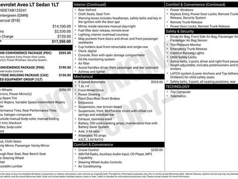 Used 2010 Chevrolet Aveo LT w/ Power and Convenience Package image 10