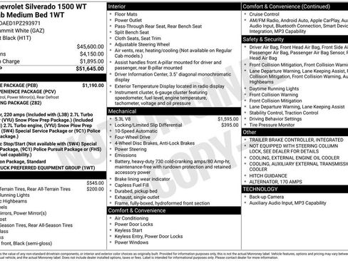 Used 2023 Chevrolet Silverado 1500 W/T w/ WT Value Package image 15