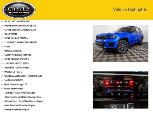 Used 2022 Jeep Grand Cherokee Trailhawk w/ Luxury Tech Group III AWD/4WD image 3