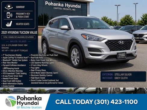 Certified 2021 Hyundai Tucson Value w/ Cargo Package AWD/4WD image 1