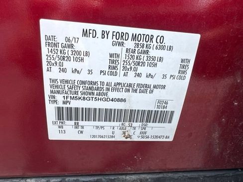Used 2017 Ford Explorer Sport w/ Equipment Group 401A AWD/4WD image 27