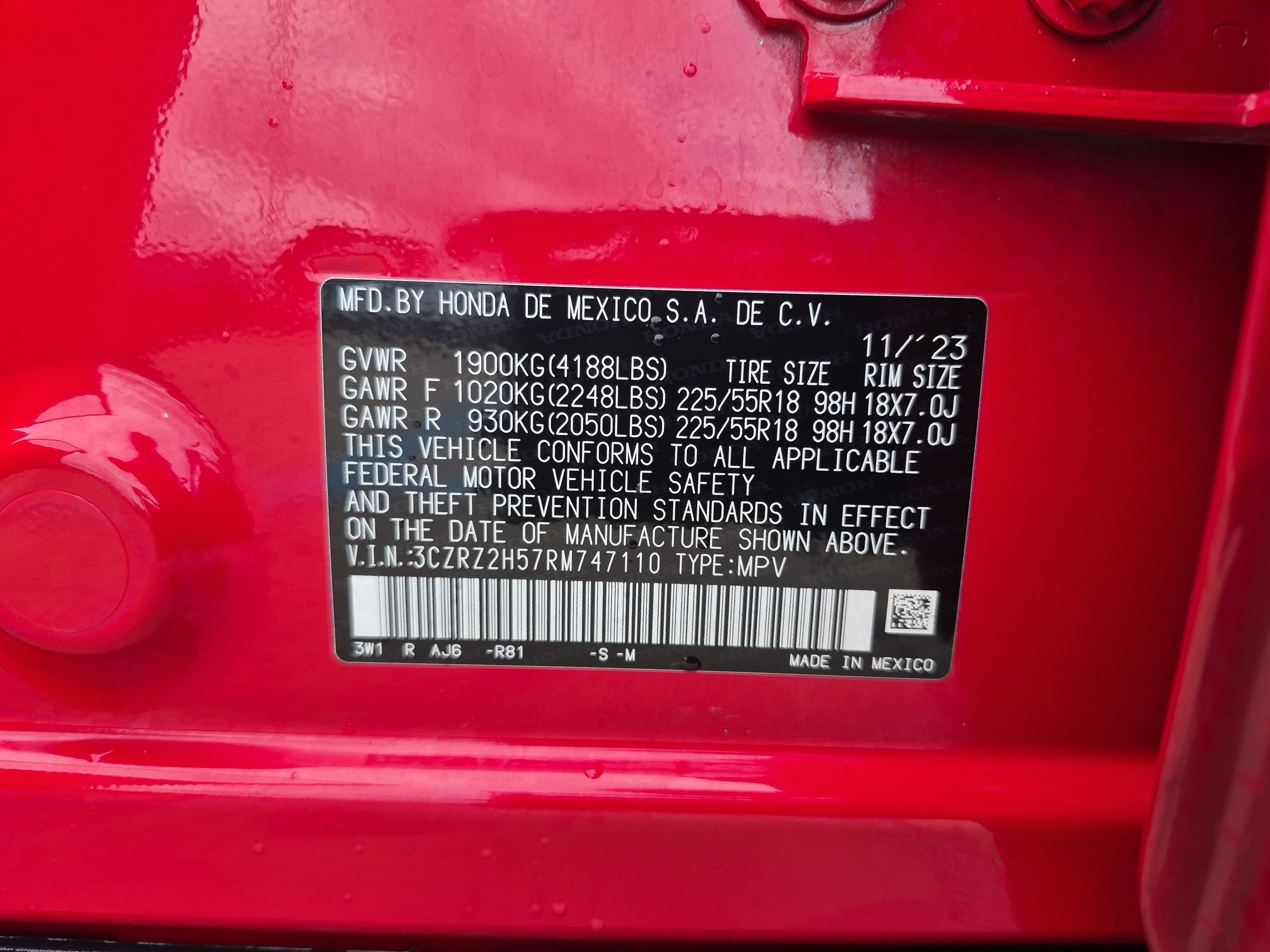 Certified 2024 Honda HR-V Sport image 34