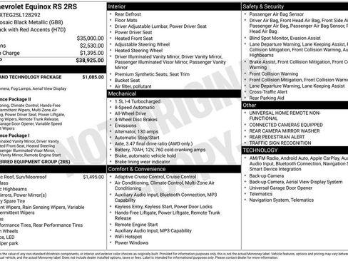 Used 2025 Chevrolet Equinox RS w/ Safety and Technology Package AWD/4WD image 43