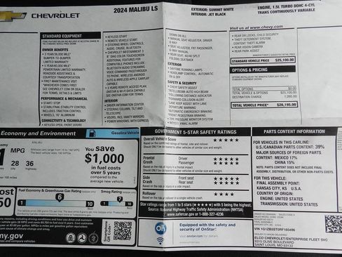 Used 2024 Chevrolet Malibu LS FWD image 15