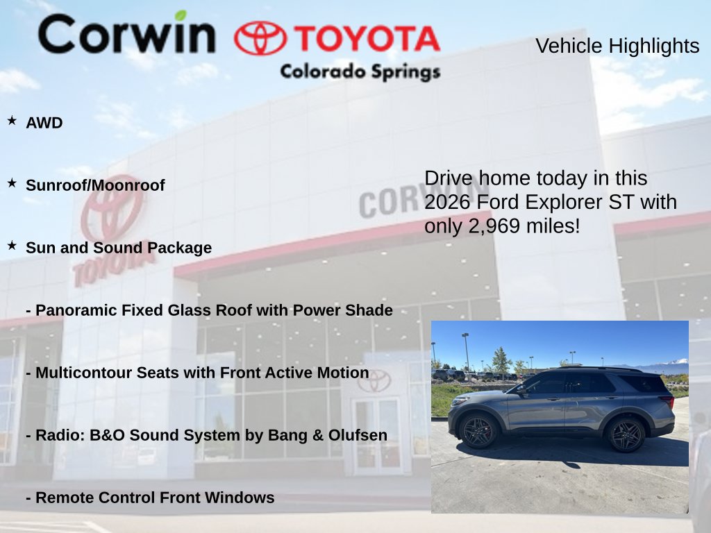 Used 2026 Ford Explorer ST w/ Sun And Sound Package AWD/4WD image 7