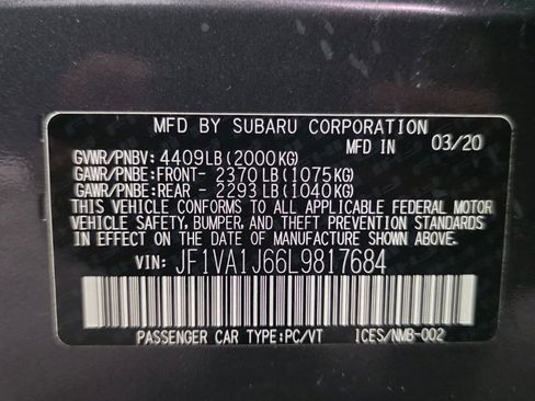 Used 2020 Subaru WRX Limited image 23