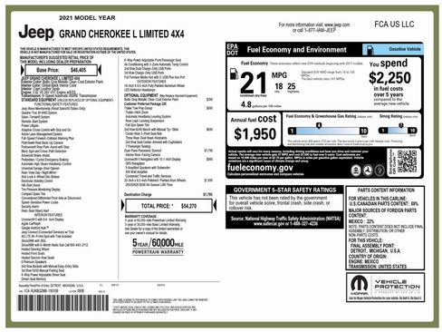 Used 2021 Jeep Grand Cherokee L Limited w/ Trailer Tow Group (B) image 3