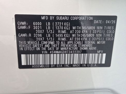 New 2026 Subaru Ascent Limited AWD/4WD image 18