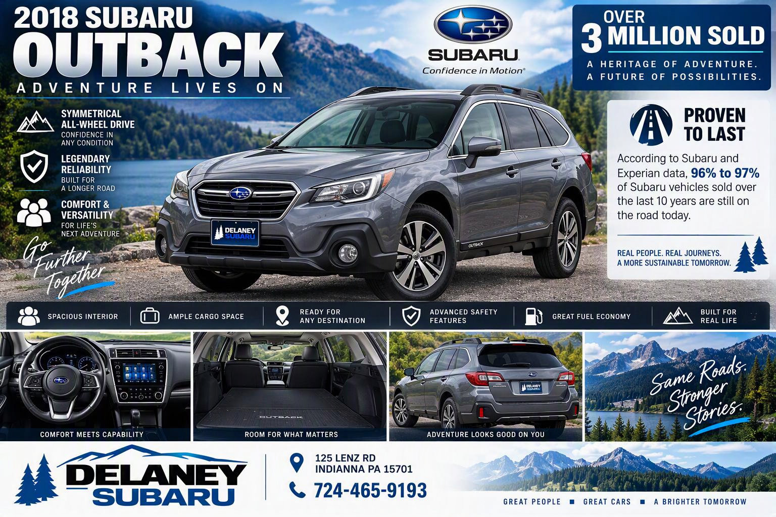 Used 2018 Subaru Outback 2.5i Premium AWD/4WD image 2