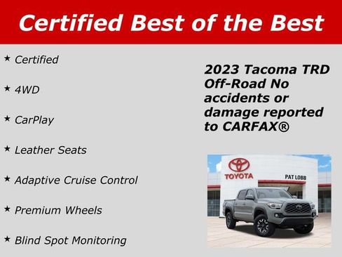 Certified 2023 Toyota Tacoma TRD Off-Road AWD/4WD image 34