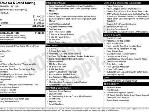 Used 2021 MAZDA CX-5 Grand Touring w/ GT Premium Package image 2