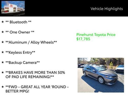 Used 2019 Toyota Camry LE image 7