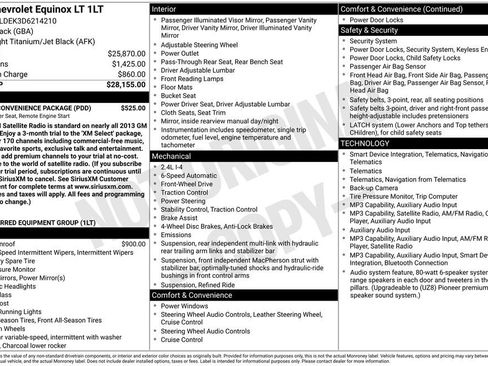 Used 2013 Chevrolet Equinox LT w/ Driver Convenience Package FWD image 8