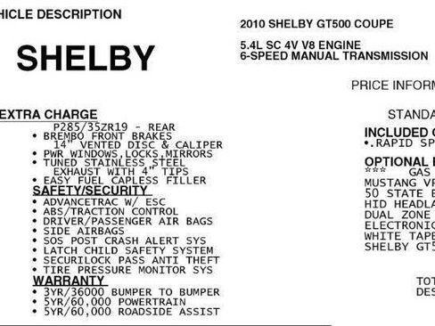 Used 2010 Ford Mustang Shelby GT500 image 38