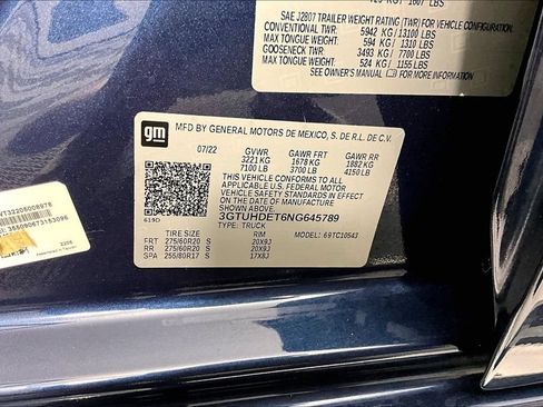 Used 2022 GMC Sierra 1500 SLT w/ SLT Premium Plus Package RWD image 19