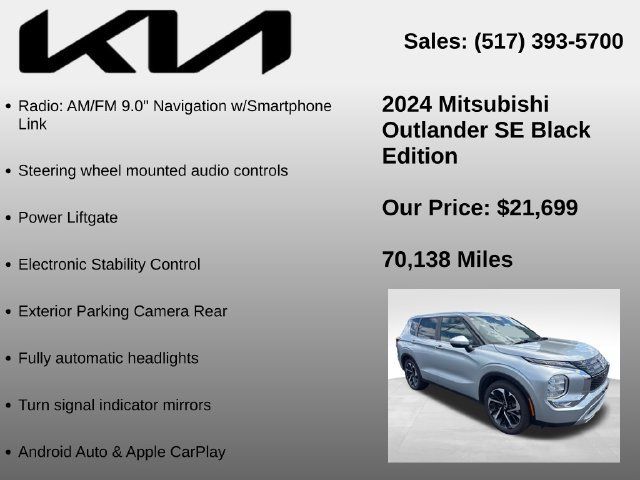 Used 2024 Mitsubishi Outlander SE Black Edition FWD image 5