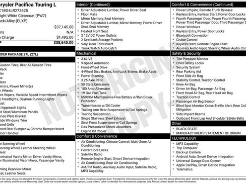 Used 2020 Chrysler Pacifica Touring-L FWD image 10