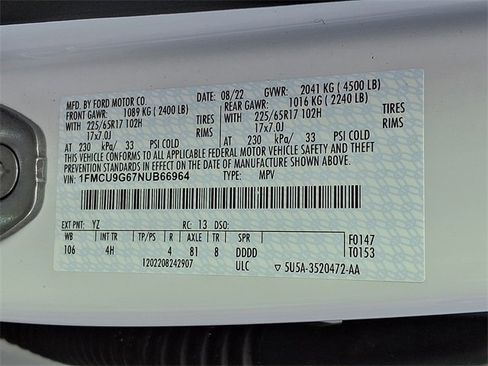 Certified 2022 Ford Escape SE w/ Convenience Package image 26