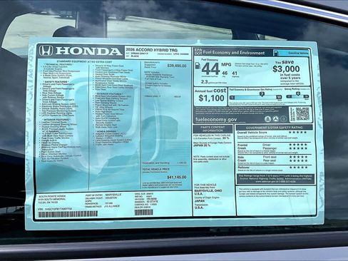 New 2026 Honda Accord Touring image 22