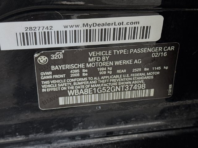 Used 2016 BMW 320i Sedan w/ Driver Assistance Package RWD image 37